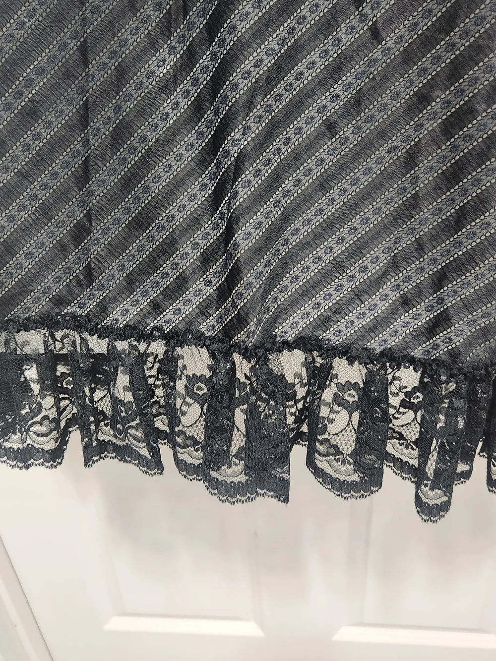 Elegant Black Lace Kimono Robe with Tie-Front